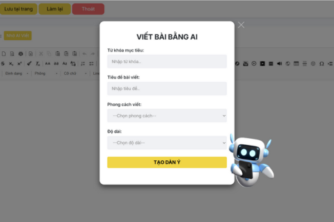 Công Cụ Viết Bài Bằng AI – Giải Pháp Tăng Tốc Sáng Tạo Nội Dung Website Chuẩn SEO